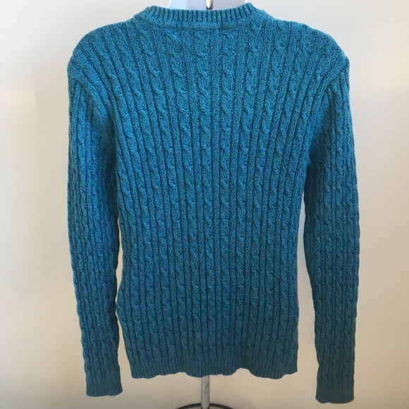 Karen Scott Blue Cable Knit Sweater Size S - Picture 3 of 7